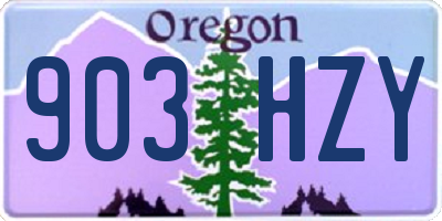 OR license plate 903HZY