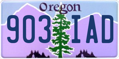 OR license plate 903IAD