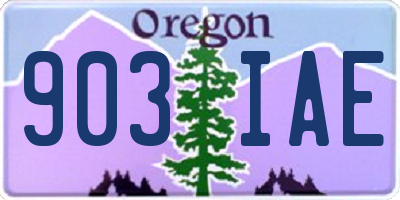 OR license plate 903IAE