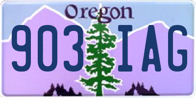 OR license plate 903IAG