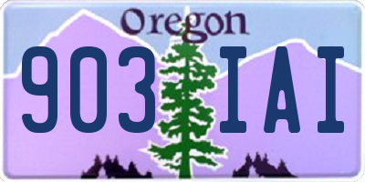 OR license plate 903IAI
