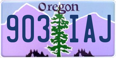 OR license plate 903IAJ