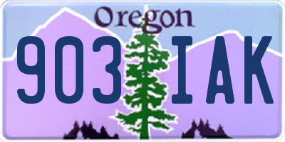OR license plate 903IAK