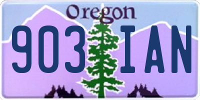 OR license plate 903IAN