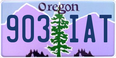 OR license plate 903IAT