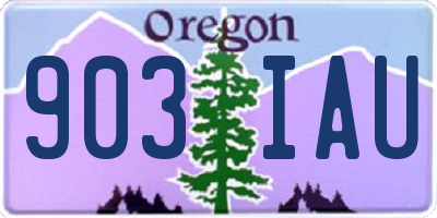 OR license plate 903IAU