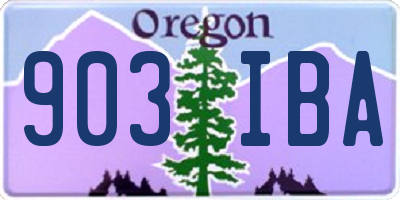 OR license plate 903IBA
