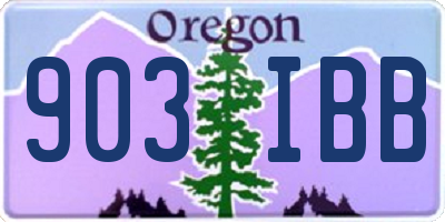 OR license plate 903IBB