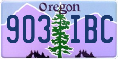 OR license plate 903IBC