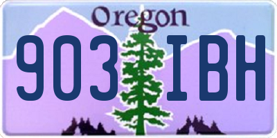 OR license plate 903IBH