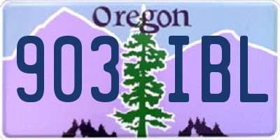 OR license plate 903IBL