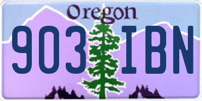 OR license plate 903IBN