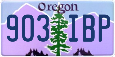 OR license plate 903IBP