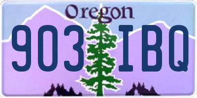 OR license plate 903IBQ