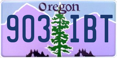 OR license plate 903IBT