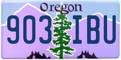 OR license plate 903IBU