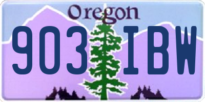 OR license plate 903IBW
