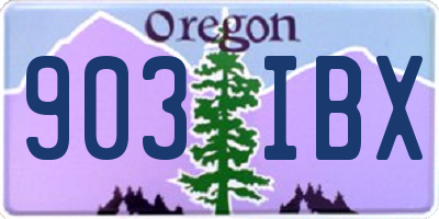 OR license plate 903IBX
