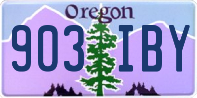 OR license plate 903IBY