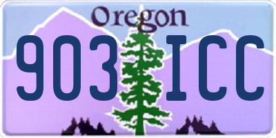 OR license plate 903ICC