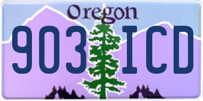 OR license plate 903ICD