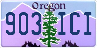 OR license plate 903ICI