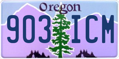 OR license plate 903ICM