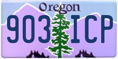 OR license plate 903ICP