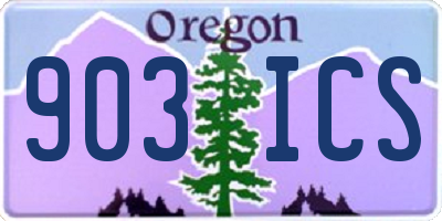 OR license plate 903ICS