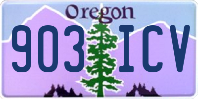OR license plate 903ICV