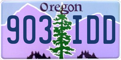 OR license plate 903IDD