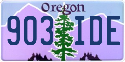 OR license plate 903IDE