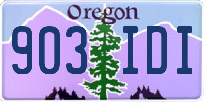 OR license plate 903IDI