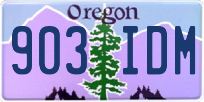 OR license plate 903IDM
