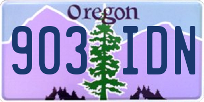 OR license plate 903IDN