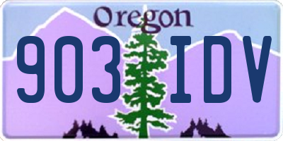 OR license plate 903IDV