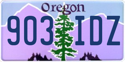 OR license plate 903IDZ