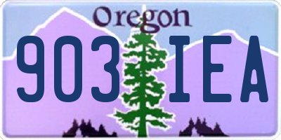 OR license plate 903IEA