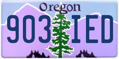 OR license plate 903IED
