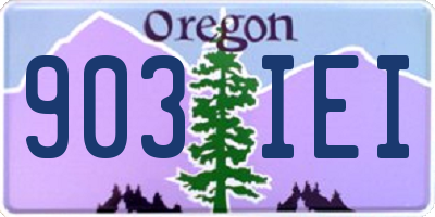 OR license plate 903IEI