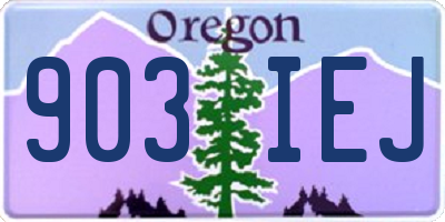 OR license plate 903IEJ