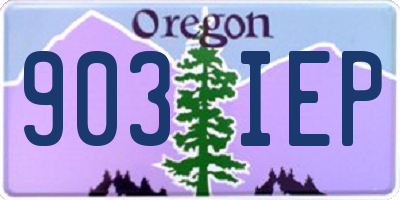 OR license plate 903IEP