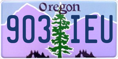 OR license plate 903IEU