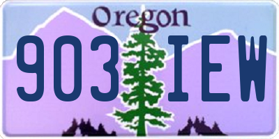 OR license plate 903IEW