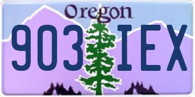 OR license plate 903IEX