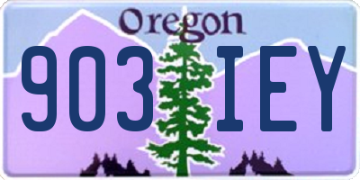 OR license plate 903IEY