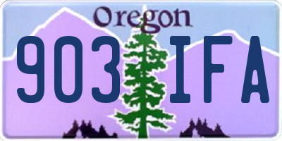 OR license plate 903IFA