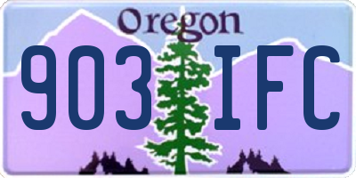 OR license plate 903IFC