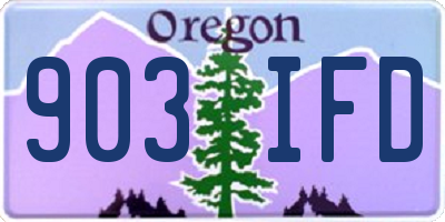 OR license plate 903IFD