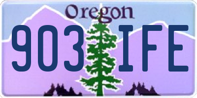 OR license plate 903IFE